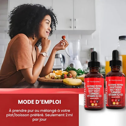 Healpurea™ Élixir Circulation & Cœur – Formule Liquide Active